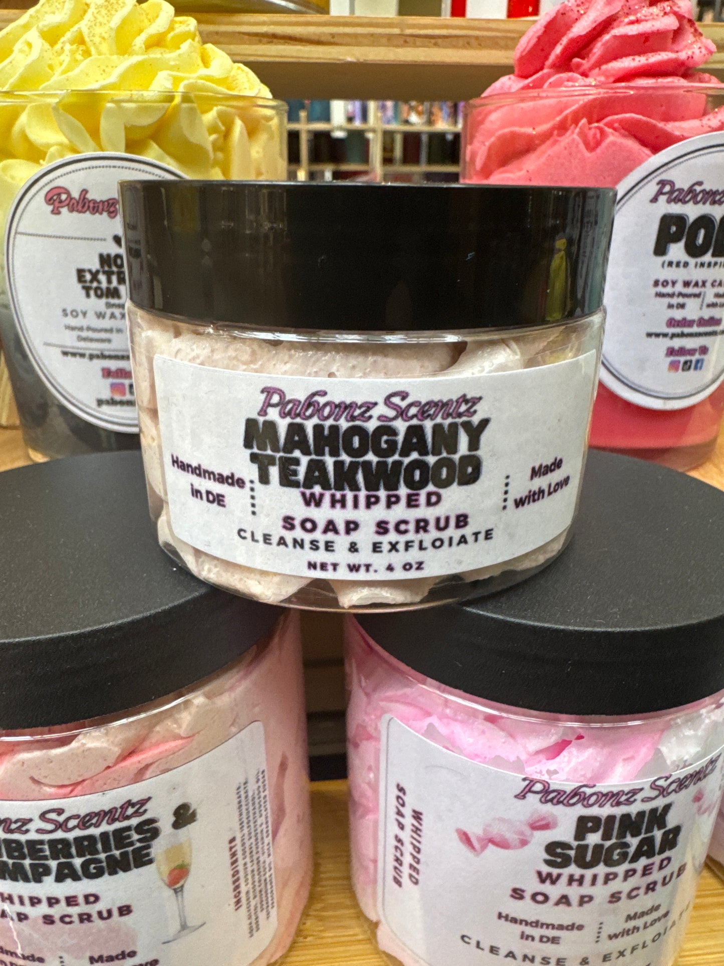 Mahogany Teakwood Whipped Soap Scrub