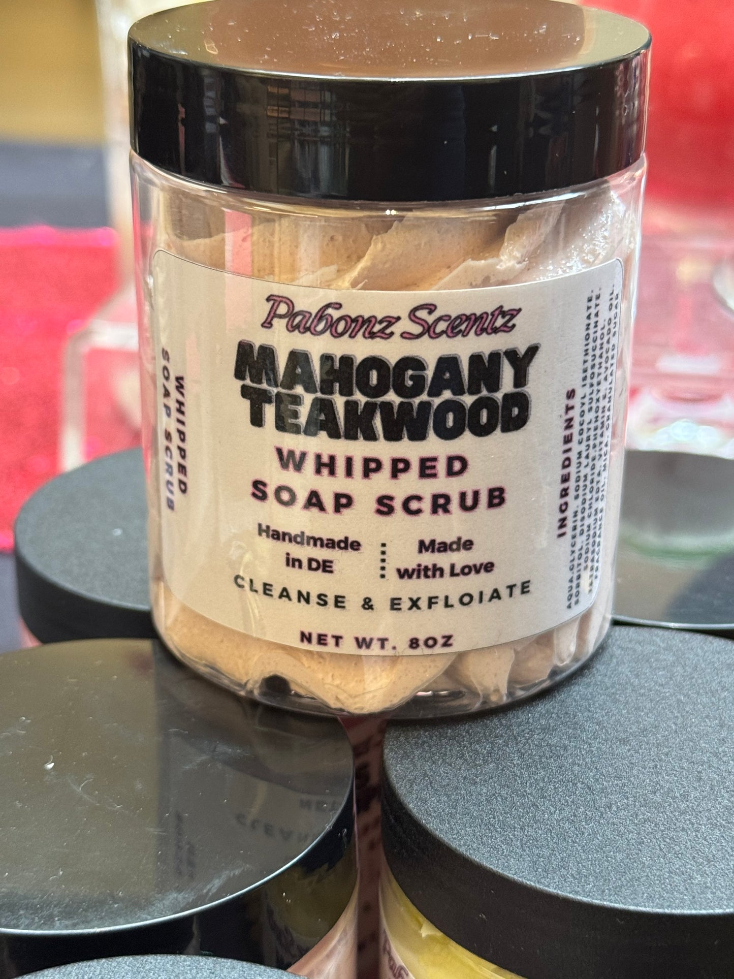 Mahogany Teakwood Whipped Soap Scrub